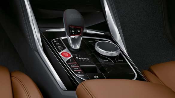 BMW M3 Competition Limousine G80 2020 8-Gang M Steptronic Getriebe Nahaufnahme Gangwahlschalter